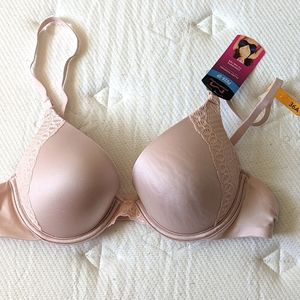 Maidenform Push Up Bra, 36A, Light Pink